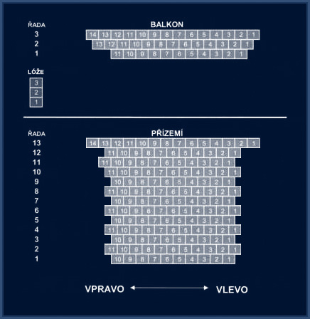 planek-hlediste Divadlo v Rytířské